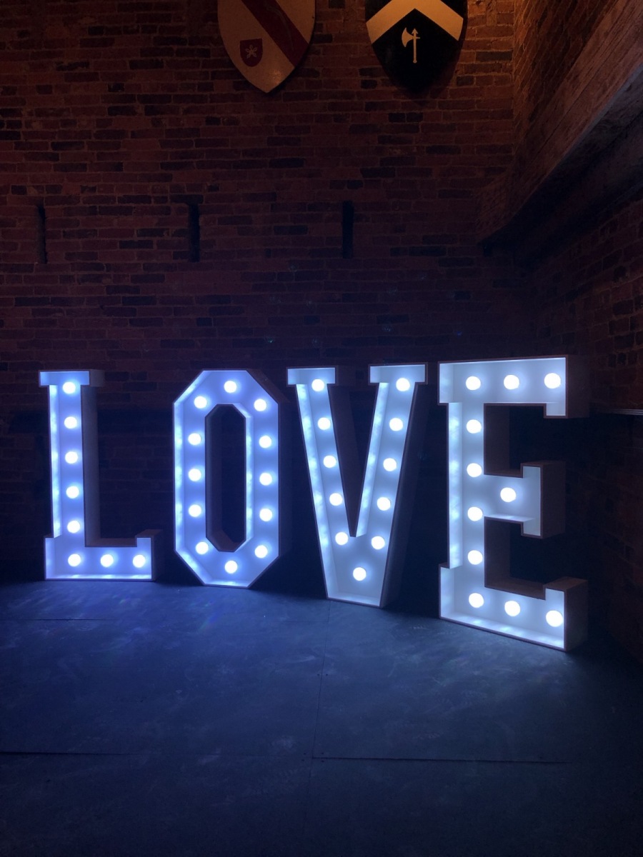 4ft White Love Letters